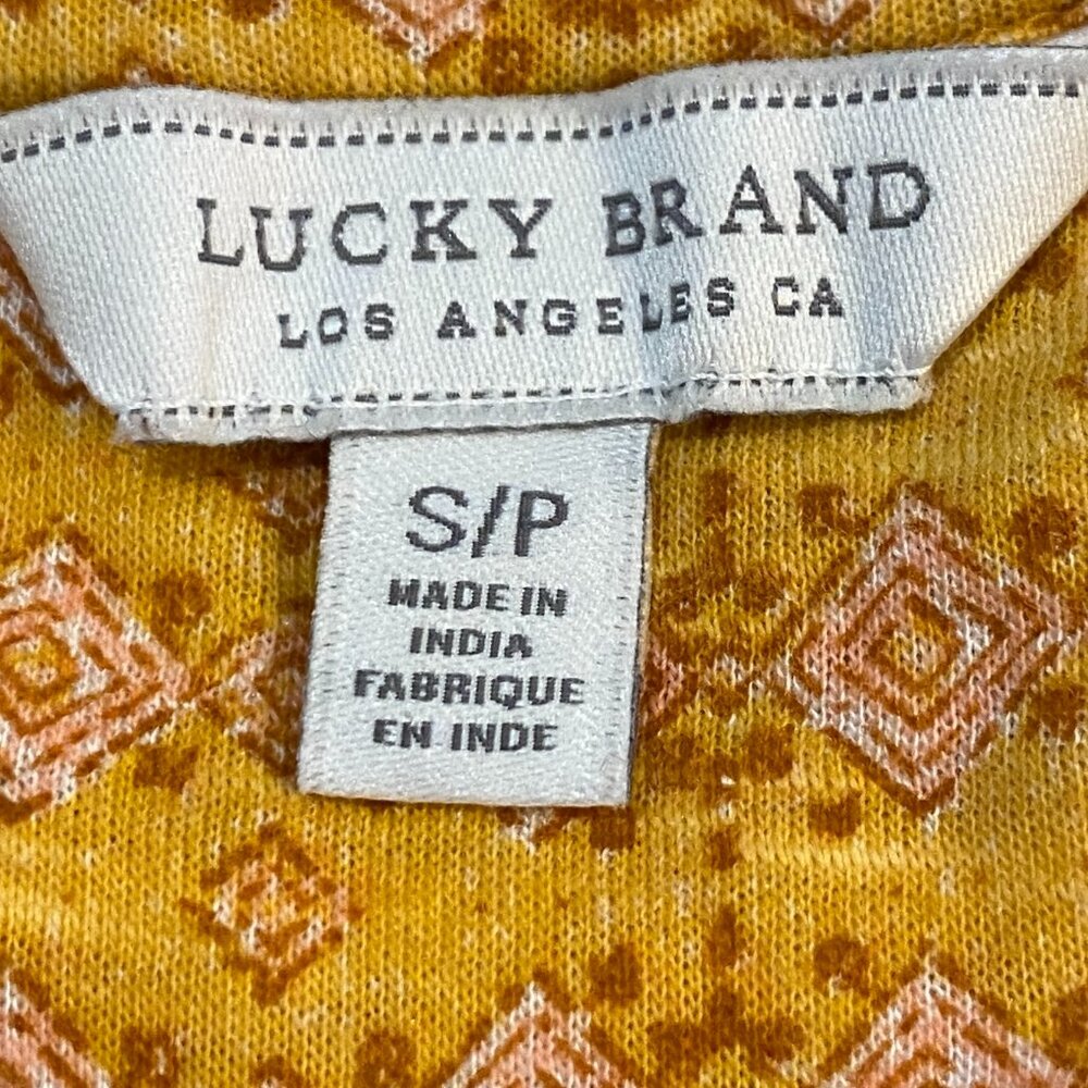 Lucky Brand Indie Boho Tassel Tank Top Mustard Boho Festival Coastal Cowgirl-S - Picture 11 of 14